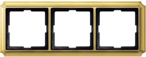 Рамка универсальная Schneider Electric Merten Antique 3-м. золото картинка